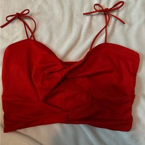 Urban Outfitters Cut-Out Red Top Size Small